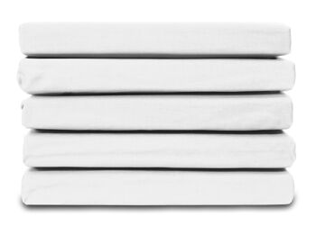 Blanc - 90x220 - Drap Housse 100% Satin de Coton - Ten Cate 1