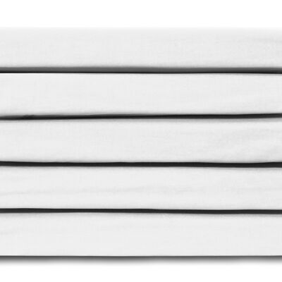 Weiß – 180 x 220 – Spannbettlaken aus 100 % Baumwollsatin – Ten Cate