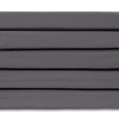 Anthracite - 90x200 - 100% Cotton Sateen Fitted Sheet - Ten Cate