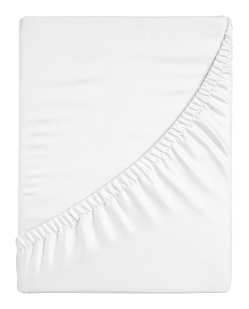 White Whisper - 140x200 - 100% Katoensatijnen Hoeslaken - Ten Cate Premium