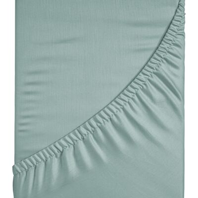 Mineral Mint - 90x200 - 100% Cotton Satin Fitted Sheet - Ten Cate Premium