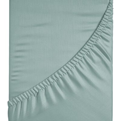 Minéral Mint - 140x200 - Drap Housse 100% Coton Satin - Ten Cate Premium