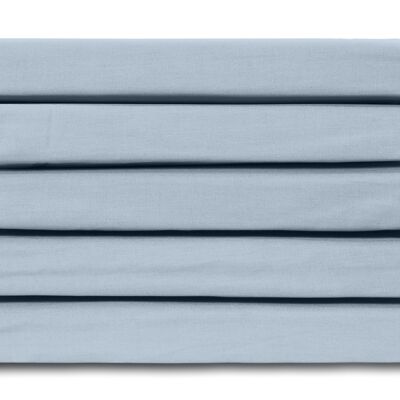 Light Blue - 180x200 - 100% Cotton Sateen Topper Fitted Sheet - Ten Cate
