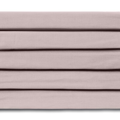 Pink - 90x200 - 100% Cotton Satin Topper Fitted Sheet - Ten Cate