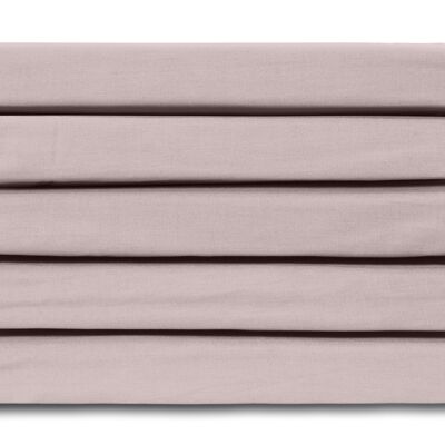 Pink - 140x200 - 100% Cotton Satin Topper Fitted Sheet - Ten Cate