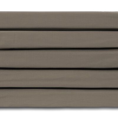 Taupe - 900x200 - 100% Cotton Sateen Topper Fitted Sheet - Ten Cate