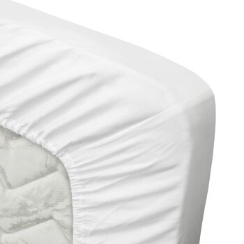 Blanc - 900x200 - Drap Housse 100% Satin de Coton - Ten Cate 2