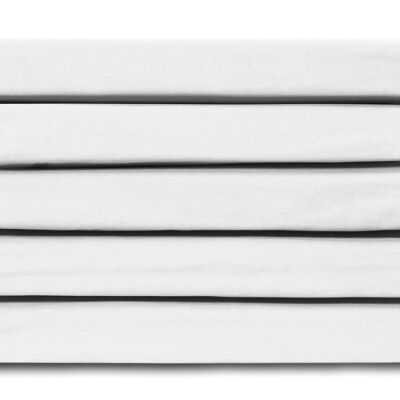 White - 900x200 - 100% Cotton Sateen Topper Fitted Sheet - Ten Cate