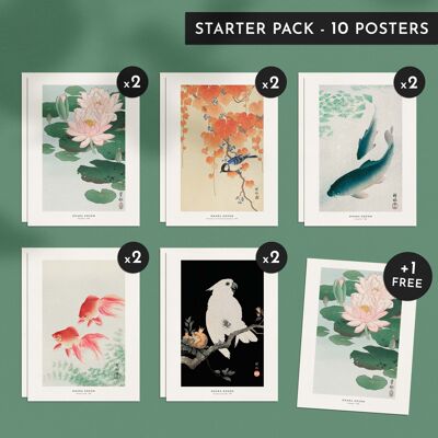 Pack descubrimiento - Ohara Koson - 10 carteles 30x40cm