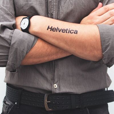 Tatuaje HELVETICA (pack de 2)