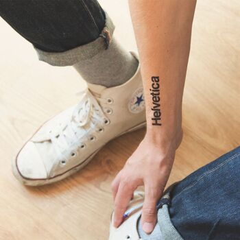 Tatouage HELVETICA (pack de 2) 3