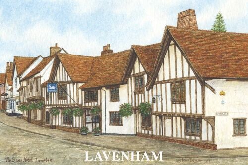 Fridge magnet, Lavenham Swan, Suffolk.
