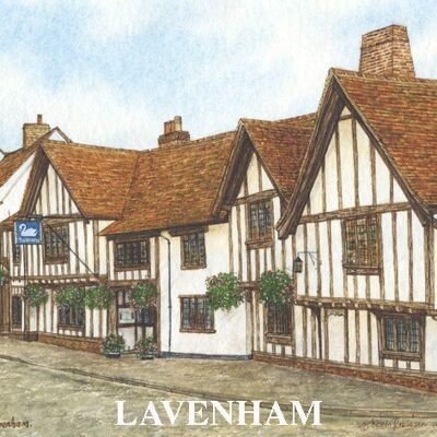 Imán de nevera, Lavenham Swan, Suffolk.
