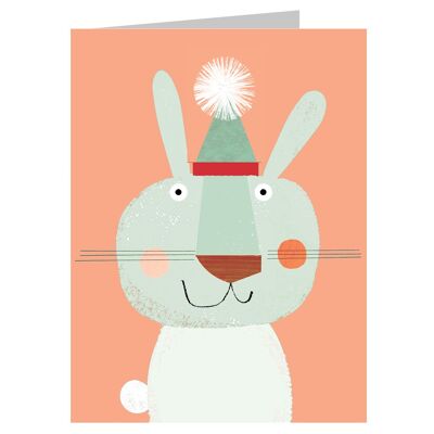 KAB04 Carte de vœux mini lapin