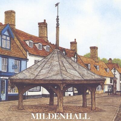 Imán de nevera, Mildenhall Suffolk.