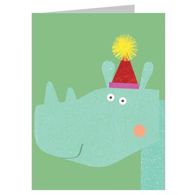 KAB07 Mini Rhino Greetings Card