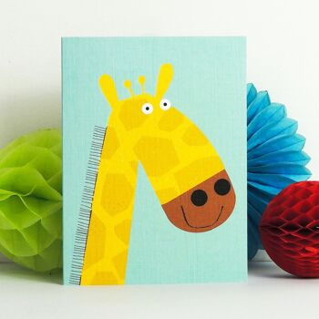 KAB08 Mini carte de vœux girafe 3