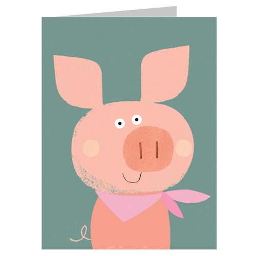 KAB09 Mini Piglet Greetings Card