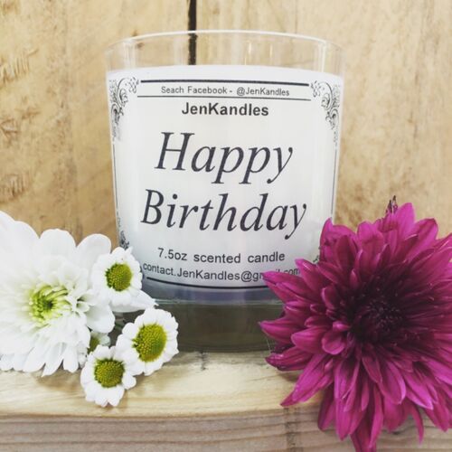 Happy Birthday Candle - Fresh Cotton