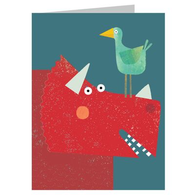 KAB11 Mini Triceratops Greetings Card