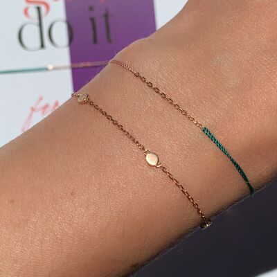 PURE Ohlala Armband, rosé/smaragd (Selflove Kollektion)