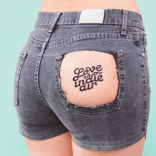 Tatuaje LOVE IS INDIE AIR (Pack de 2)