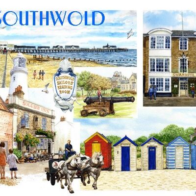 Fridge Magnet, Multi image Southwold, Suffolk.