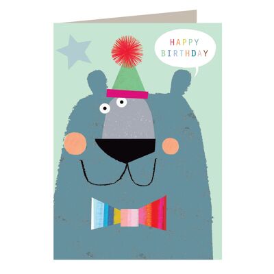 Tarjeta de felicitación del oso de cumpleaños MT01