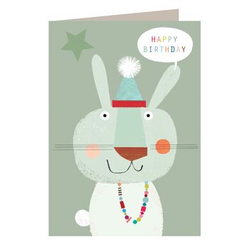 Carte de voeux de lapin d’anniversaire MT02 1