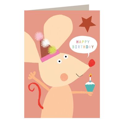 MT05 Birthday Mouse Greetings Card
