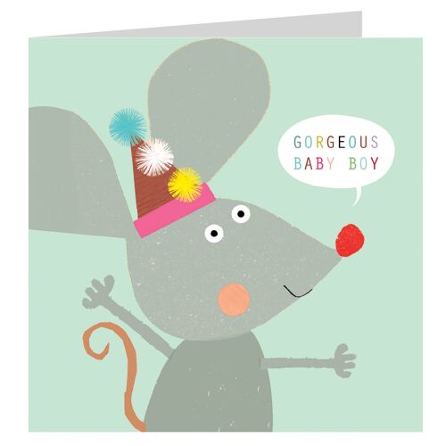 NB21 Baby Boy mouse Card