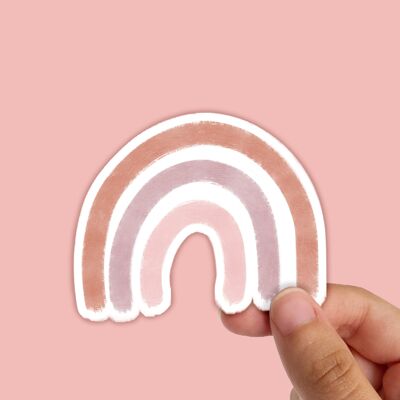 Pastel Rainbow Waterproof Vinyl Sticker, Boho Rainbow,