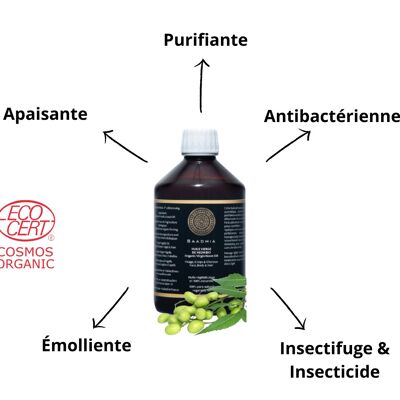 HUILE VIERGE BIO -  NEEM 500 ML