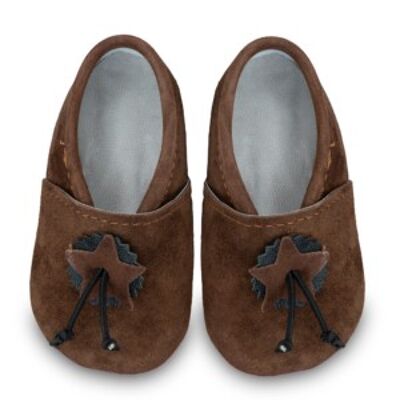 SOFT BABY SLIPPERS BROWN