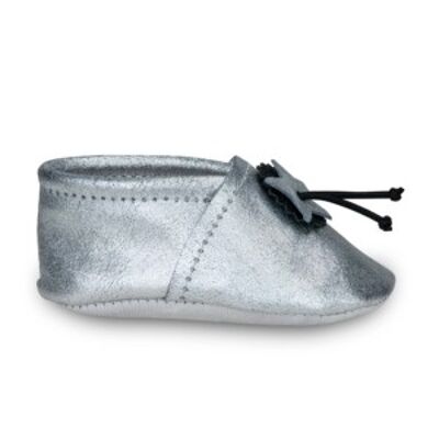 SILVER SOFT BABY SLIPPERS