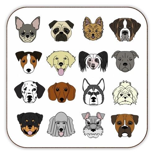 COASTERS, DOGS BY KITTY & REX DESIGNS