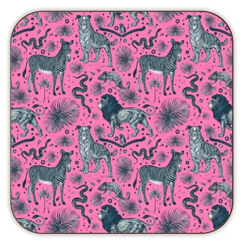 Coasters, Exotic Jungle Animal Print by Wallace Elizabeth
