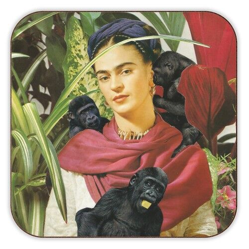 Coasters, Frida With Monkeys by Maya Land