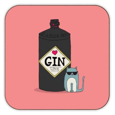 COASTERS, GIN & CAT BY NICHOLA COWDERY