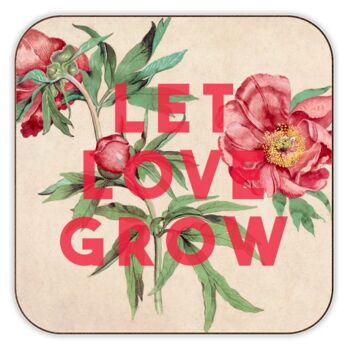 Sous-verres, Let Love Grow par les 13 tirages 2