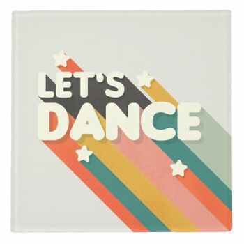 Dessous de verre, LET'S DANCE - RETRO TYPO PAR ANIA WIECLAW 1