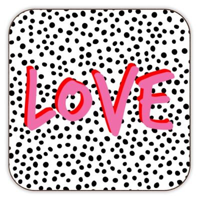 Coasters, Love Polka Dot by the 13 Prints