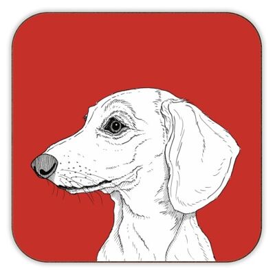 COASTERS, SMOOTH HAIRED DACHSHUND PORTRAIT BY ADAM REGESTER