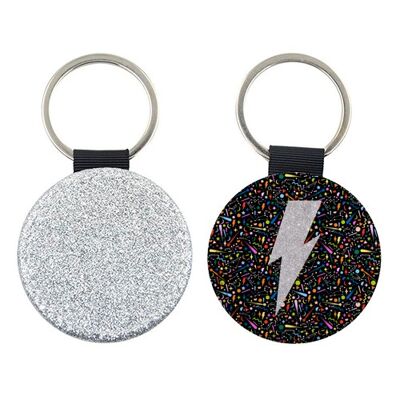 KEYRINGS, LIGHTNING BOLT BY PEARL & CLOVER