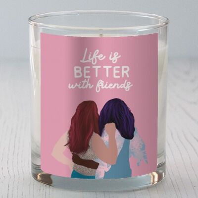 SCENTED CANDLES, LIFE IS BETTER WITH FRIENDS BY GIDDY KIPPER