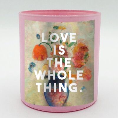 SCENTED CANDLES, LOVE IS THE WHOLE THING BY THE 13 PRINTS