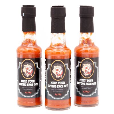 Dorset Chilli - Faites fondre votre Effing Face Off - Sauce piquante au piment Carolina Reaper