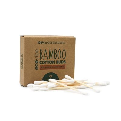 Bastoncillos De Bambú Y Algodón - Paquete De 100