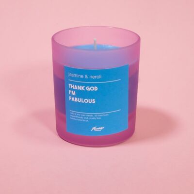 Jasmine & Neroli Thank God I'm Fabulous Frosted Pink Jar Candle