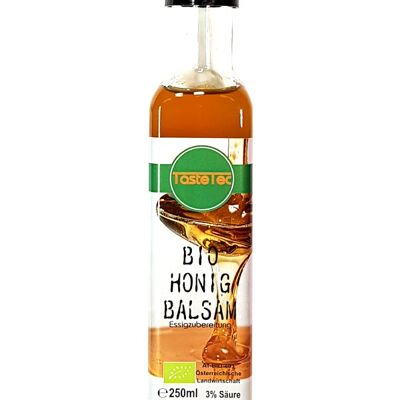 TasteTec Honig Balsamessig BIO 3%, 250ml Glasflasche mit Ausgießer